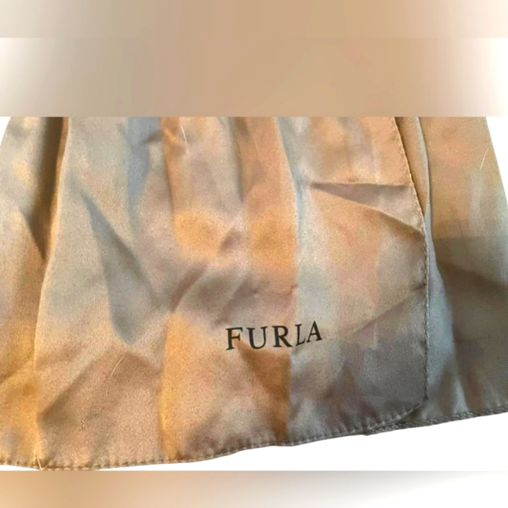 Furla Pleated Gathered Scarf to Taupe